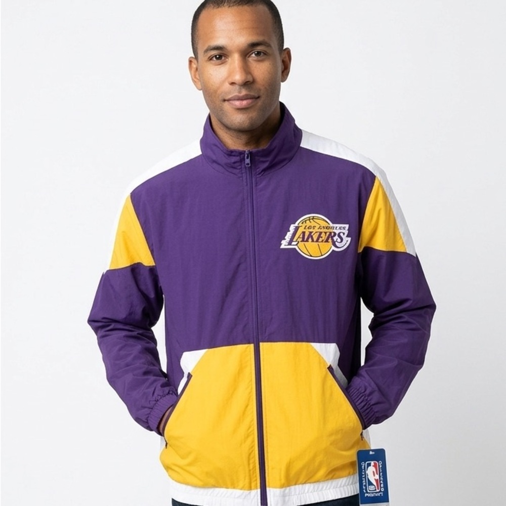 ✅ NWT NBA Los Angeles Lakers "Main Stay" Full-Zip Windbreaker